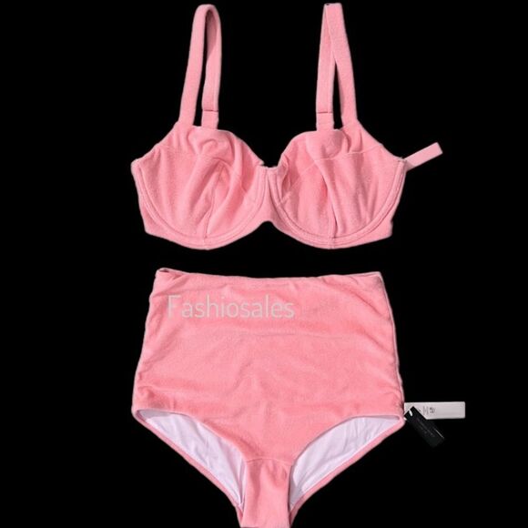 Victorias Secret Set Wicked Push Up without padding terry Bikini Top & Bra Set